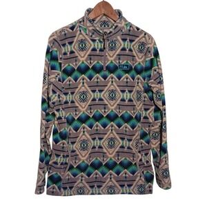 Powder River Outfitters Panhandle 1/4 Zip Pullover Large Aztec Fleece